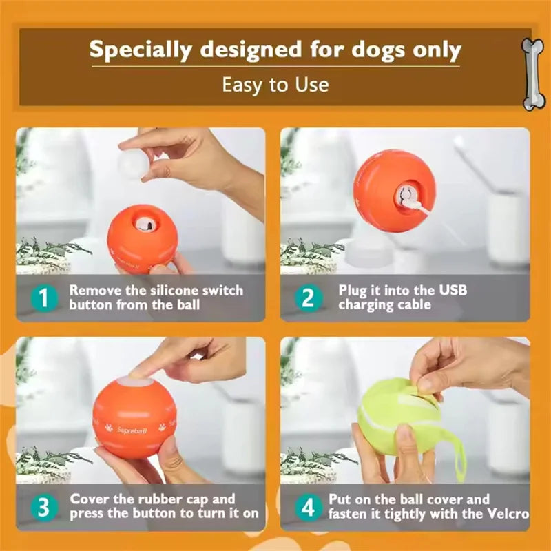 Interactive Smart Ball: The ultimate Automatic Toy to keep your pet Active, engaged, and entertained!